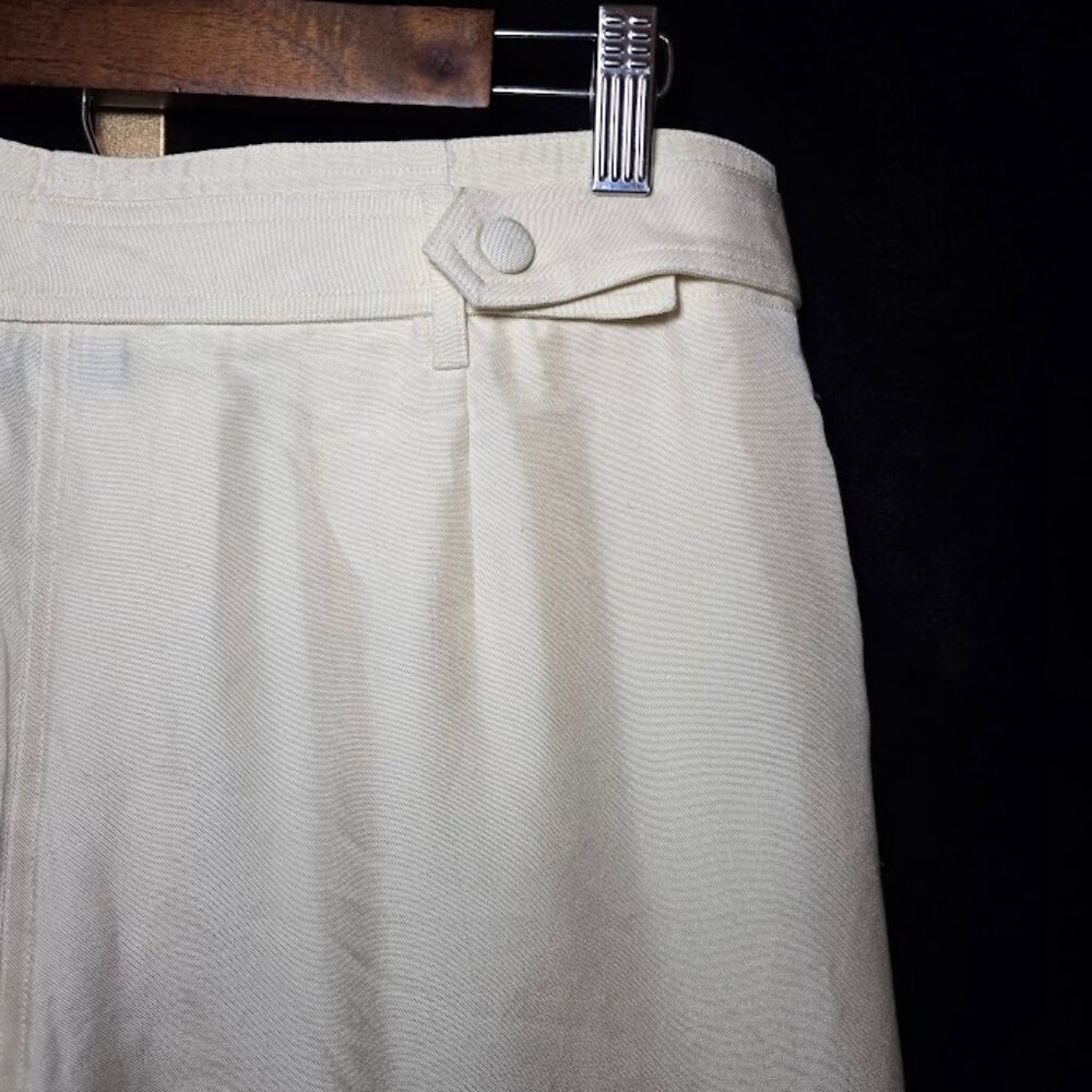 NWT Helmut Lang Duppioni Cargo Silk Bermuda Short in Ivory 6 - Picture 12 of 16